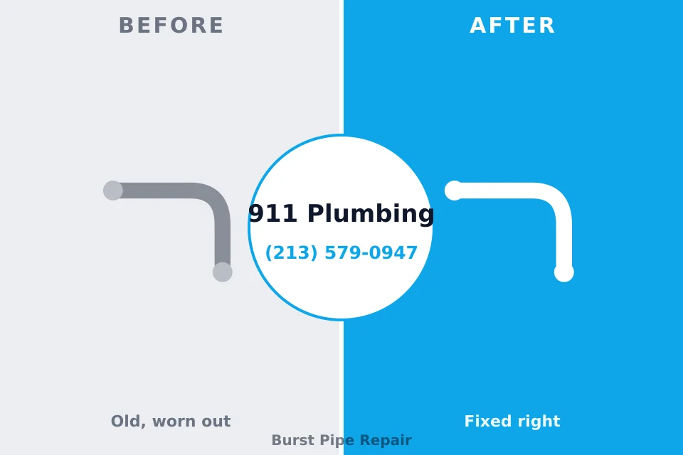 Before and after: plumbing company Spring City, PA